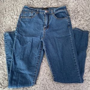 Blue High-Waisted Jeans